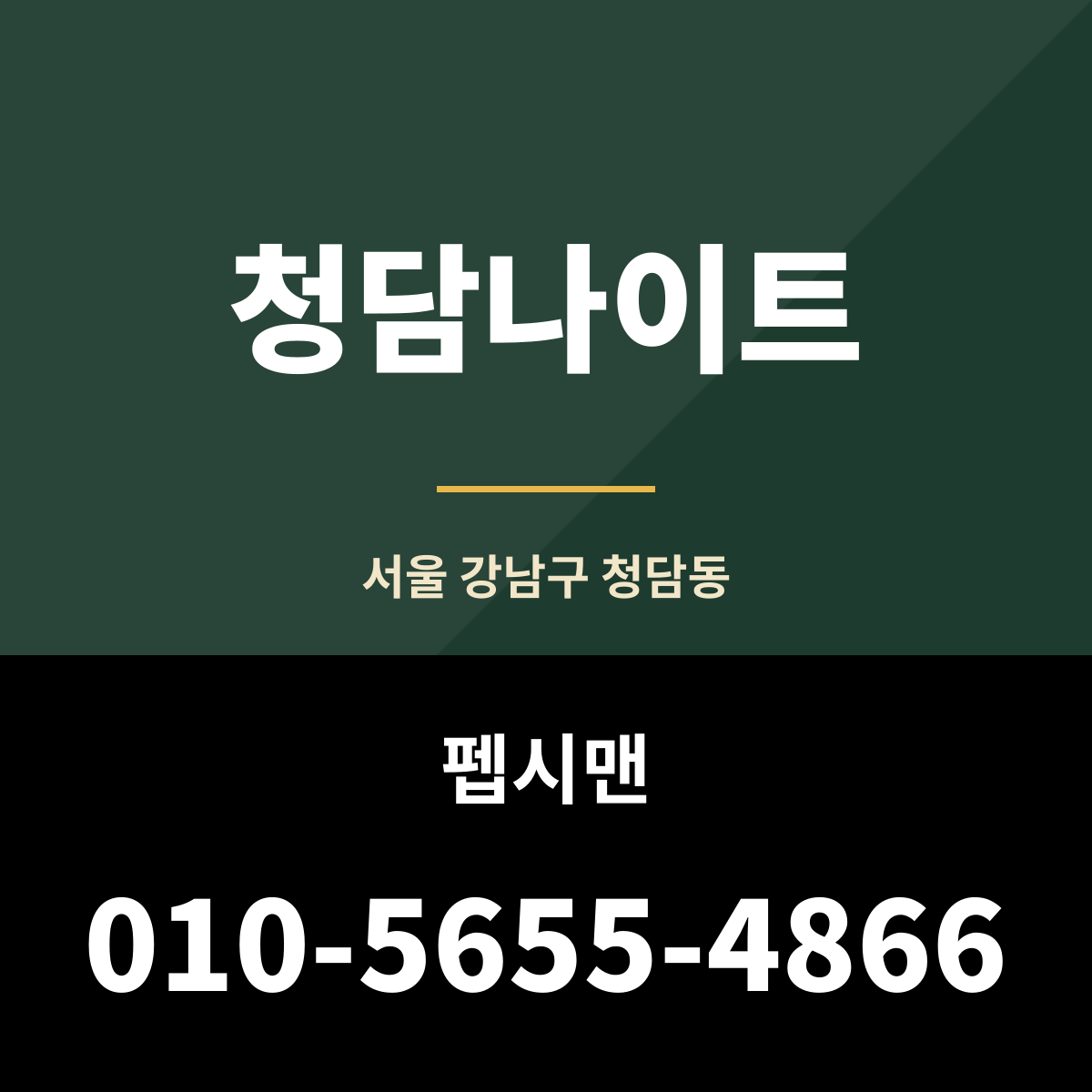 청담나이트 강남구 청담동 나이트클럽 안내 카드 — 담당 펩시맨