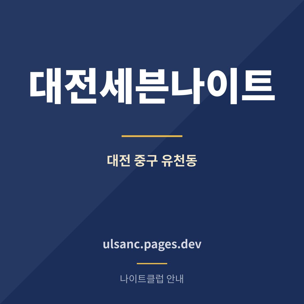 대전세븐나이트 중구 유천동 나이트클럽 안내 카드